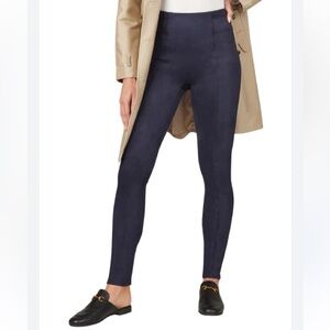 Spanx Faux Suede Leggings in Navy Size Small